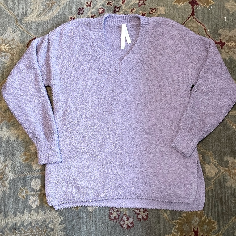 Muted purple cozy oversized Babaton (Aritzia) sweater—XS
